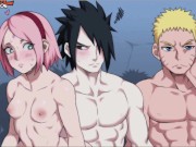 Naruto &amp; Sasuke x Hinata/Sakura/Ino - Hentai Cartoon Animation Uncensored - Naruto Anime Hentai